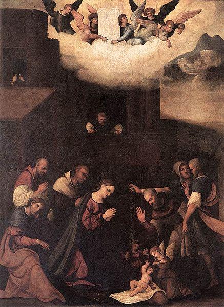 Lodovico Mazzolino The Adoration of the Shepherds Sweden oil painting art